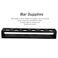 Miniatyrbilde 5 av 6: Svart trevinstativ for vinglass, koppholdere, stativ for hjemmebar, restaurant, bryllup, svart rett 6 hull