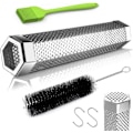 Miniatyrbillede 1 af 8: Hexagon Pellet Røgrør, BBQ Træpille Røgrør i Rustfrit Stål, Til Enhver Grill Eller Røgovn, Massive Diffusionshuller, Op Til 5 Timers