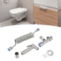 Miniatyrbillede 1 af 8: Toilet Bidet Sprøjte Effektiv Hygiejnisk Trykdesignet G1/2 Han-Gevind Håndholdt Stofble Sprøjte til Hjemmet