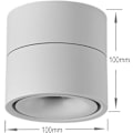 Miniatyrbild 5 av 5: Justerbar downlight för inomhusbruk, dimbar taklampa med icke-utbytbar COB-chip och högtranslucent lins för energibesparande LED