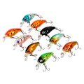 Pikkukuva 2 / 2: 9 kpl/pussi Muoviset Onkiuistin Koukut Basso Pieni Rasvainen Crankbait Takla 4,5 cm/4 g