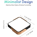 Miniatyrbild 2 av 5: Hög säkerhet Högkvalitativa material Fyrkantiga svarta taklampor, minimalistisk linjedesign Enkel installation Inomhusbruk Modern LED-taklampa