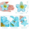 Miniatyrbillede 4 af 5: 6 små blomster hårklemmer - gul+lys lilla+himmelblå+rosarød+blodrød+orangegul