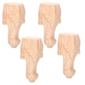 Pikkukuva 2 / 2: 4 kpl Kaapin Jalat Veistetyt Pöydän Jalat Huonekalujalat Sovan Jalat Eurooppalainen Tyyli (15x6cm)
