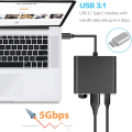 Miniatyrbild 6 av 8: Typ C-adapter, USB 3.1-hubb (USB-C och Thunderbolt 3-port