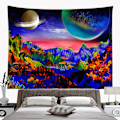 Miniatyrbillede 5 af 5: Planetary Tapestry afspejler galaktisk rum Tapet Sort Lys