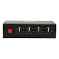 Miniatyrbillede 3 af 8: Stereo Mixer 4 indgange 1 udgang Uafhængig Volumenkontrol 3,5 mm Mini Lydmixer til Hovedtelefonforstærker PC
