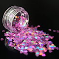 Miniatyrbild 4 av 8: 3D-form Lasermetall 12 lådor Nagelglitter Paljetter Nagelkonst Dekorationer Kromatisk Skönhet Holografisk Paillette Tips (Hjärta)