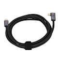 Miniatyrbillede 4 af 5: Type C til Type C Albue Datakabel 100W Hurtigopladning Slidstærk Guldbelagt Plug and Play USB-kabel til bærbare computere 200cm/78.7in