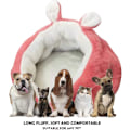 Miniatyrbilde 2 av 5: Katte-/Hunde seng Dyp søvn Kattesofa for vinter Myk og komfortabel kjæledyr MZ127 (50 * 50 * 35CM, Rosa)