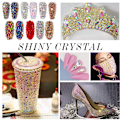 Miniatyrbillede 5 af 5: Flade Rhinestones Krystal Glassten