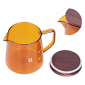 Miniatyrbillede 7 af 8: Tekop Borosilikatglas 300ml 11.9oz Varmebestandig Husholdningskaffekop Vandbeholder med Låg Brun