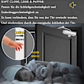 Miniatyrbild 5 av 6: Högkvalitativ dörrstängare, handsfree automatisk dörrstängning för bostäder och kommersiellt bruk, justerbar stängningshastighet och låsningshastighet för