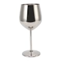 Miniatyrbild 1 av 5: Metallvinglas i rostfritt stål, elegant, hög hårdhet, 500 ml, silverfärg, perfekt för fester, bröllop och banketter