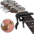 Miniatyrbild 5 av 5: Svart gitarr capo + 4 gitarrplektrum (slumpmässig färg)