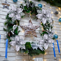 Miniatyrbild 4 av 6: Glittrande Julgransdekorationer, Julstjärna Konstgjord Blomma Med Silverglitterpulver För Festlig Dekor