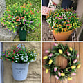 Miniatyrbillede 7 af 7: 12 Bundter Udendørs Kunstige Blomster, Ægte Berøringsfalsk Baby's Br
