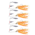Miniatyrbild 5 av 7: 4 st Fiskespinnare Roterande Paljetter Aluminiumlegering Komposit Skäggbeten för Offshore Fiske Guld