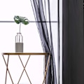 Miniatyrbilde 8 av 8: Voile Gardin Transparent Gardin i Ensfarget Stangedesign