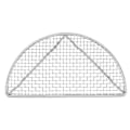 Miniatyrbilde 1 av 5: Avkjølingsrist for baking i rustfritt stål, trådrist, høy temperaturbestandig, ovnsikker for matlaging, steking, grilling, halvcirkel 18 cm