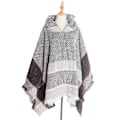 Miniatyrbild 4 av 5: Bohemisk poncho-kappa med aztektryck för kvinnor
