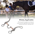 Miniatyrbilde 8 av 8: Heste Snaffle Bit Rustfritt Stål Rose Gullbelagt Heste Gag Løst Ring Utendørs Hage Dyrking Heste Munn Bit