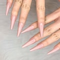 Miniatyrbillede 4 af 6: 24 stk. Dyb Nude Ren Farve Ballerina Lang Kiste Glansende Falske Negle Tryk på Negle Falske Spidser Manicure til Kvinder og Piger