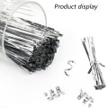 Miniatyrbillede 3 af 6: 760 stk. Metallic Twist Ties Genanvendelige Posebindere Plastik Brød Twis