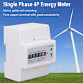 Miniatyrbillede 7 af 8: DC220V Enfase Energimåler Digital Display 4P 35mm Skinnemontering Elkraftmåler