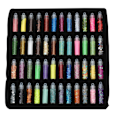 Miniatyrbild 1 av 7: 48 Flaskor/Box DIY Nagelharts Glitter Paljetter Kristall UV Epoxi Smycken Tillverkning Form Fyllmedel 3D Nagelkonst Tips Dekoration(Flerfärgad)