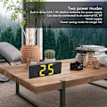Miniatyrbild 6 av 8: Smart Digital Klocka, LED-väckarklocka som alltid är på med temperaturvisning, för sovrum, kontor, studentrum, vardagsrum, USB- och batteridriven, spegel