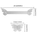 Miniatyrbillede 5 af 8: 100 stk. Butterfly Papir Servietringe Bryllupper Fest Serviet Tab