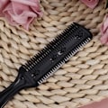 Miniatyrbillede 7 af 7: Hårtyndere Kam Sæt af 3 Hårtrimmer Kam Razor med Kam Hår Saks Dobbeltkantede Razor Blade (Sort)