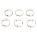 Miniatyrbilde 2 av 5: 6 stk Metall Hekle Ringer Garn Tråd Guide Finger Holder Justerbar Åpning Strikking Ring