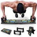 Miniatyrbilde 5 av 5: Sportsmaterialer Push Up Bodybuilding Push Up Board Bærbar Treningsstyrke Treningshjelp for Hjemmetrening og Fitness (Svart, 14 i 1) 63x18.5x2cm