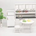 Miniatyrbild 2 av 5: 1:12 Vit Minikylskåp Utmärkt Möbelmodell Kök Tillbehör, Miniatyr Möbelmodell