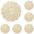 Miniatyrbild 1 av 5: Elegant Bordsunderlägg, Gyllene Maskros Bordsunderlägg Bulk Set, Hållbar Miljövänlig PVC Erbjuder Stressfri Rengöring, Värmebeständig För Säkerhet