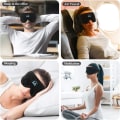 Miniatyrbild 7 av 7: 3D Bluetooth Sömnmask Sömnmask Musikaliska hörlurar Hörlurar Sömnhörlurar med inbyggd HD-högtalare Perfekt för flygplanssömnare