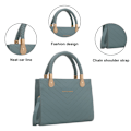 Miniatyrbilde 3 av 6: Rhomb vintage solid farget håndveske kunstig lær kvinners messenger bag klassisk satchel håndveske