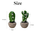 Miniatyrbilde 2 av 5: 2 stk små simulerte planter potte kaktus bonsai kreativ