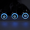 Miniatyrbillede 4 af 6: 12V Motorcykel Styrstangskontakt LED Modificeringsbeslag Kontrol Trykknap med 3 stk. Kontaktknapper