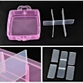 Miniatyrbild 4 av 5: Hantverksorganisatör, mångsidig plastförvaringslåda med transparent design och snäpplåsbrickor, platsbesparande stapelbara förvaringsbehållare för konst