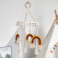 Miniatyrbild 4 av 5: Regnbåge Mobil Hängande Macrame Baby Mobil Regnbåge Spjälsäng Mobil