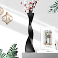 Miniatyrbilde 1 av 6: Høy gulvvase i keramikk, moderne hjemmedekor, blomstervase for