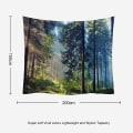 Miniatyrbild 2 av 5: Nature Tapestry Misty Tree Tapestry Jungle Creek Psychedelic