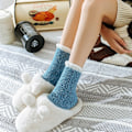 Miniatyrbild 7 av 8: Vinter Varma Sockor Mjuka Plysch Sockor Stickade Sockor Tjocka Sängsockor Höga Sockor Vinter Varma Sockor Elastiska Jul