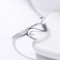 Miniatyrbild 3 av 5: 925 Sterling Silver Rings, Justerbara Öppna Katt Stil Ring Mode Smycken för Flickor Tonåringar Present Universella Storlekar, 925 Sterling Silver, Utan