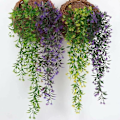 Miniatyrbillede 5 af 5: 2 stk. Kunstig Vedbend Planter Hængende Grønne Kunstige Planter til Fest, Bryllup, Køkken, Have, Kontor Dekoration Lilla