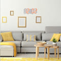 Miniatyrbild 2 av 5: 3D Digital Väggklocka Minimalistisk Stil Väggmonterad LED Nummer Tid Alarmklocka för Kontor Vit Klocka Orange Font