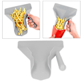 Miniatyrbillede 3 af 5: Pomfritter-Skuffe Hjemme Ikke-Skridsikker Højre Håndtag Pomfritter Spatel Pomfritter Pose Skuffe Køkkenredskaber